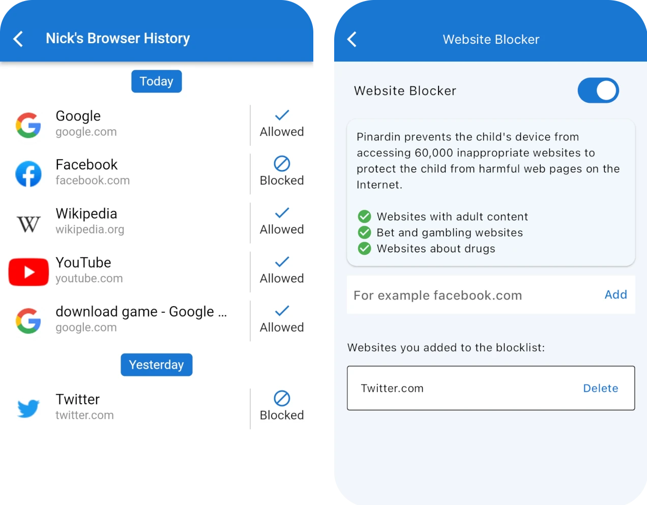 ‌Browser History And Website Blocker Image